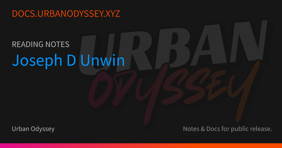 Image for Joseph D Unwin