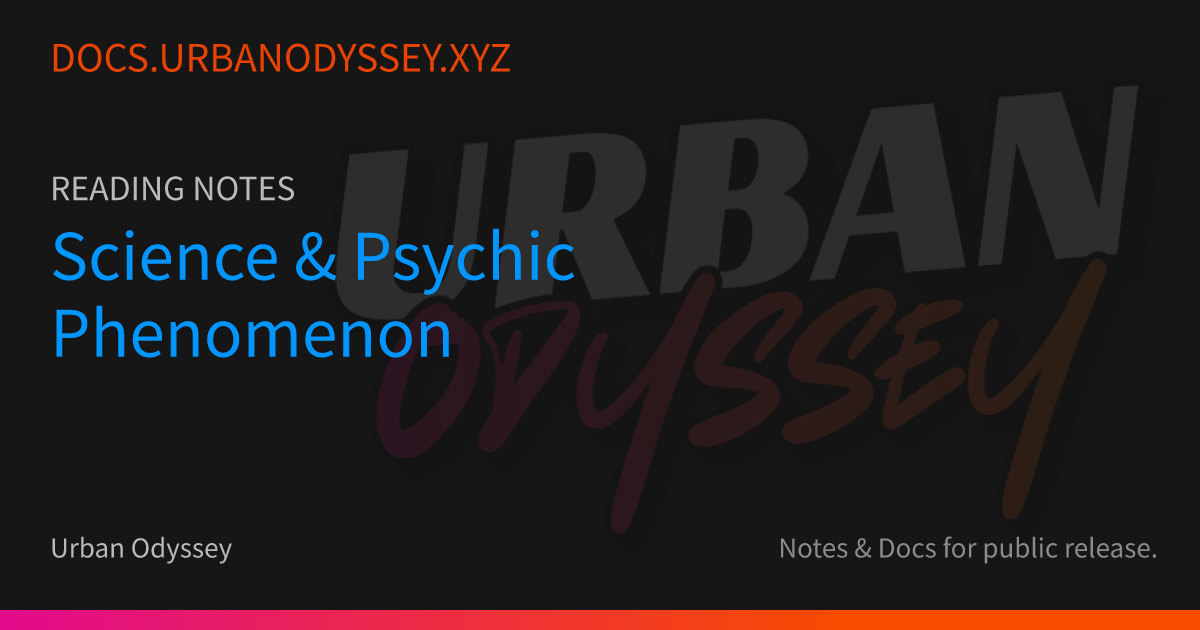 Image for Science & Psychic Phenomenon